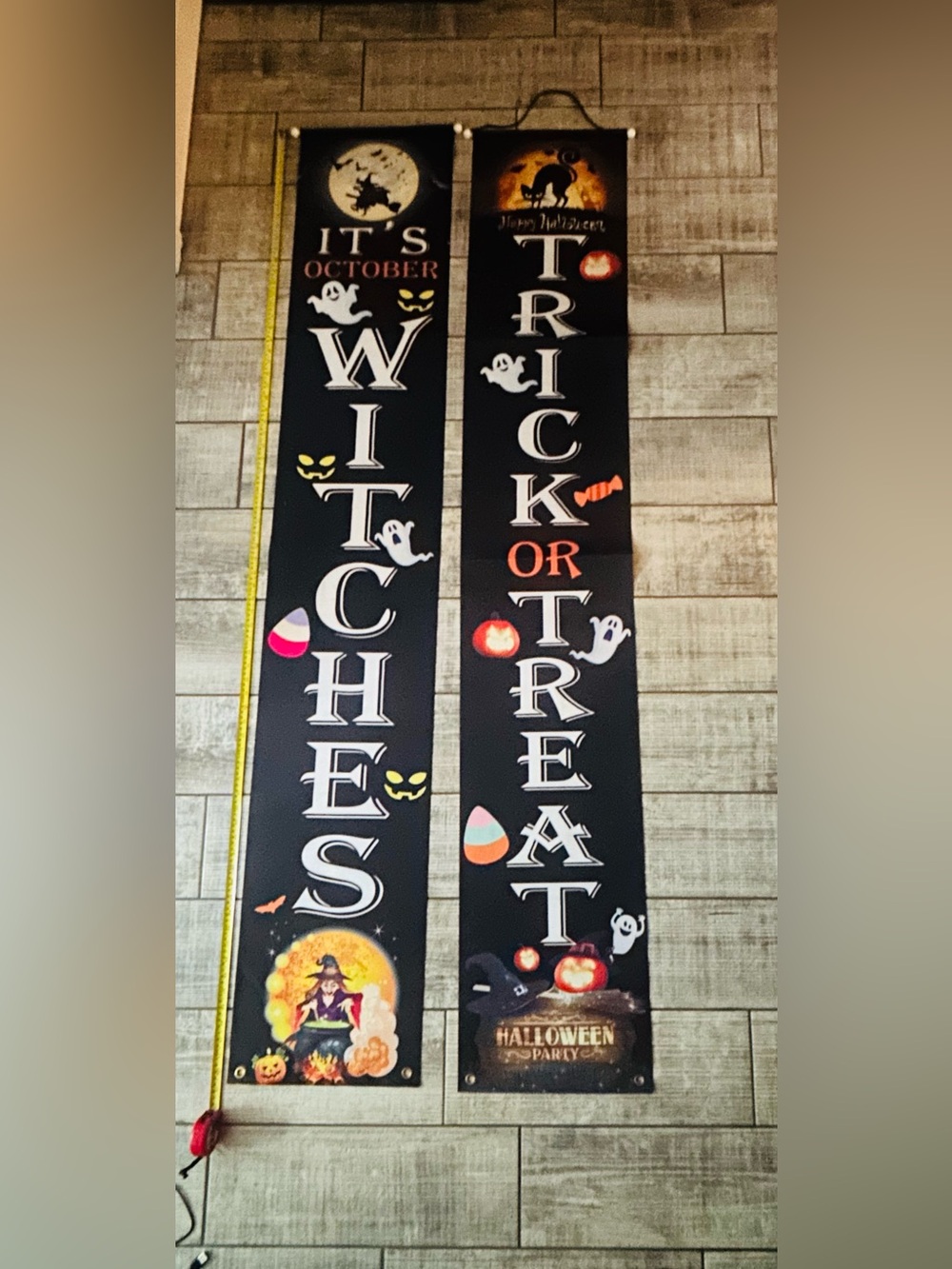 2ct Halloween It’s October Witches & Trick or Treat Banners In/Outdoor Decor 72”
